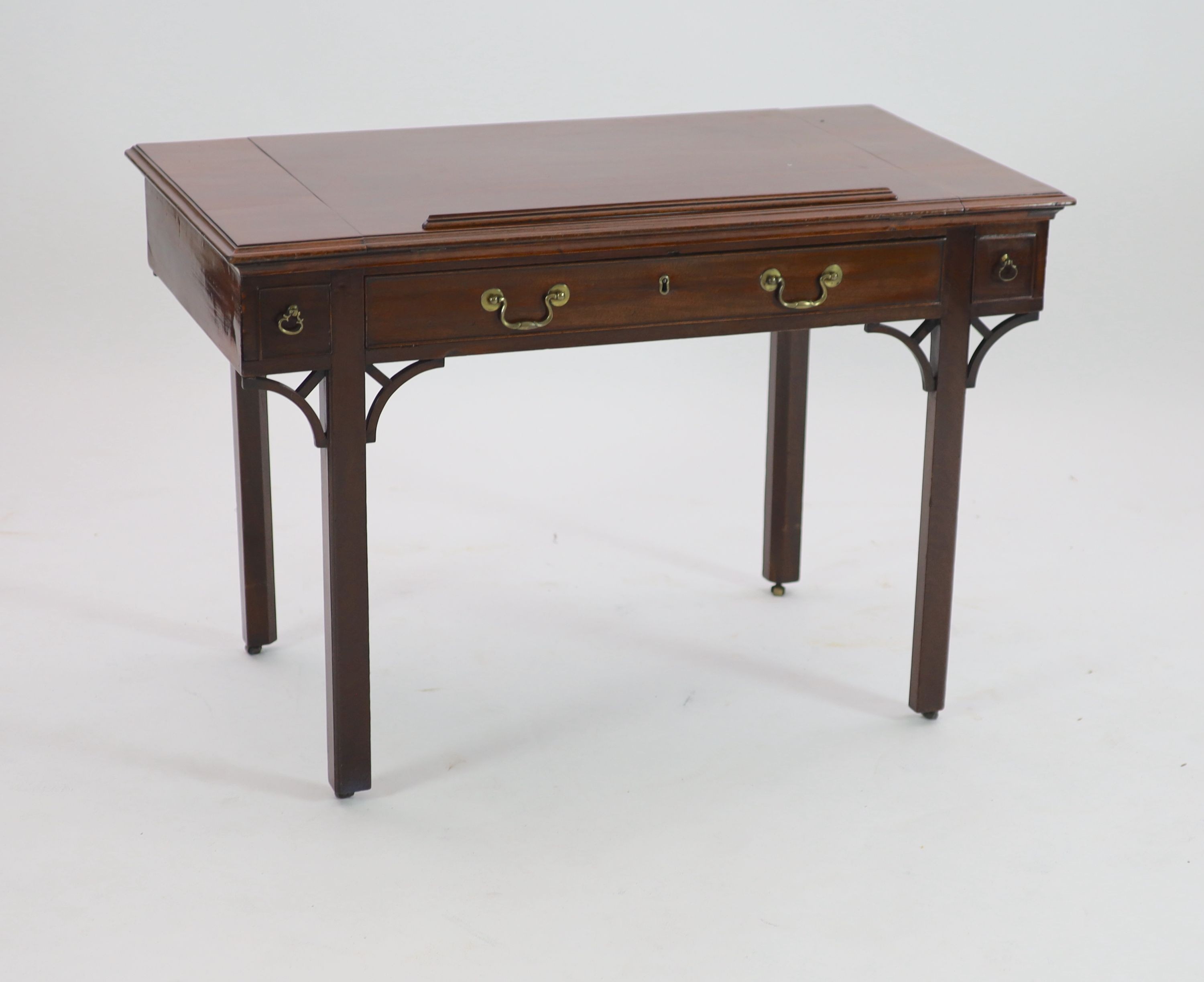 A George III mahogany architect's table, W.108cm D.60cm H.73cm